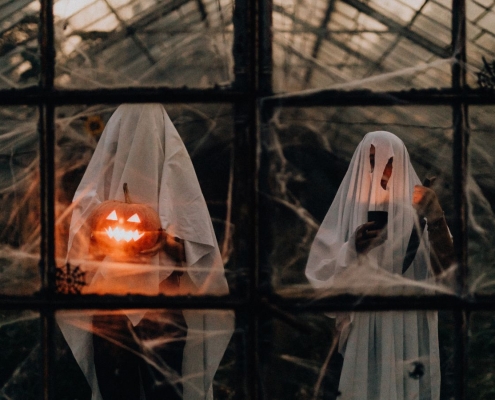 Two Halloween Ghosts